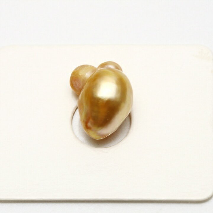 楽天市場】南洋白蝶真珠パールルース ケシ 13×10mm ナチュラルゴールド 