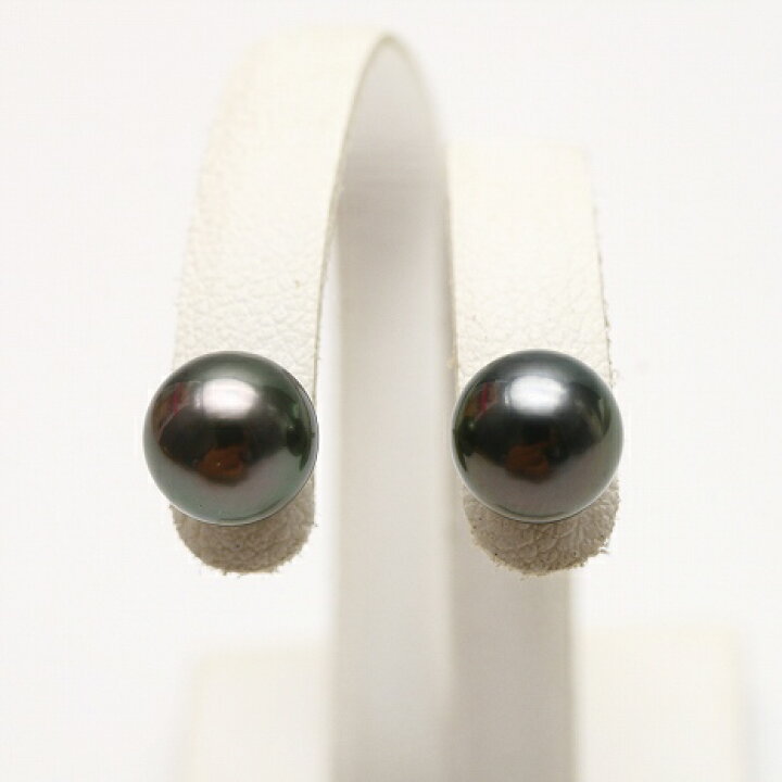 楽天市場】タヒチ黒蝶真珠パールピアス 7mm ブラックカラー K14WG製 