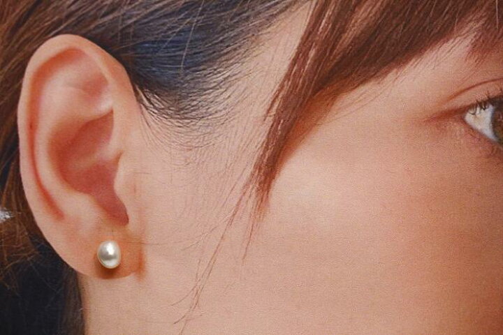 楽天市場】南洋白蝶真珠パールピアス ケシ 7×6mm ホワイトカラー K14WG 