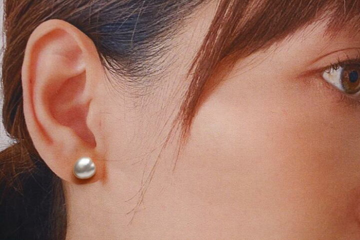 楽天市場】南洋白蝶真珠パールピアス ケシ 8mm ホワイトカラー K14WG製 