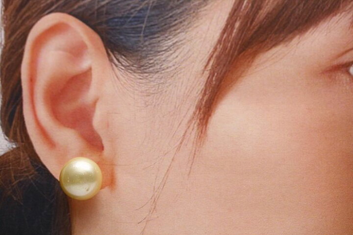 楽天市場】南洋白蝶真珠パールピアス シングルデザイン 14mm 
