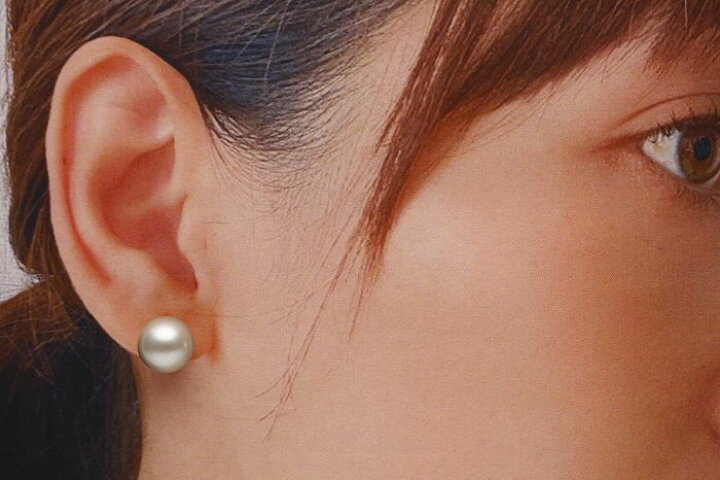 楽天市場】南洋白蝶真珠パールピアス 10mm マルチカラー K14WG製 