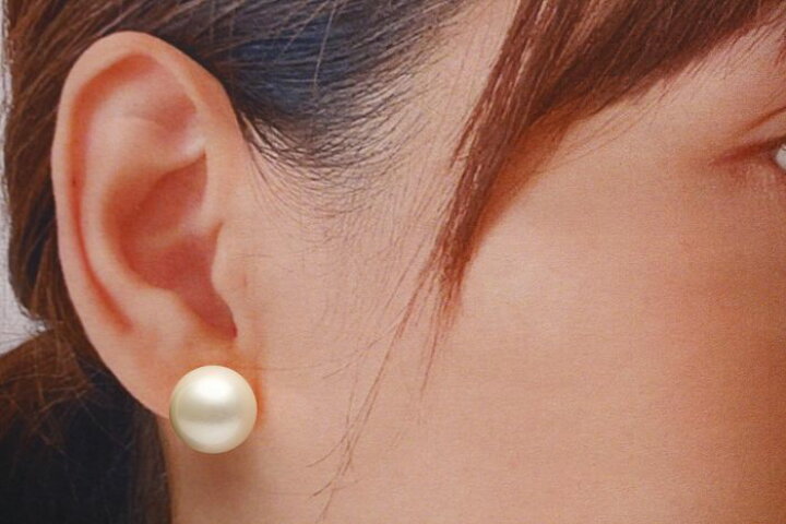 楽天市場】南洋白蝶真珠パールピアス 13mm マルチカラー K18製 : 真珠 