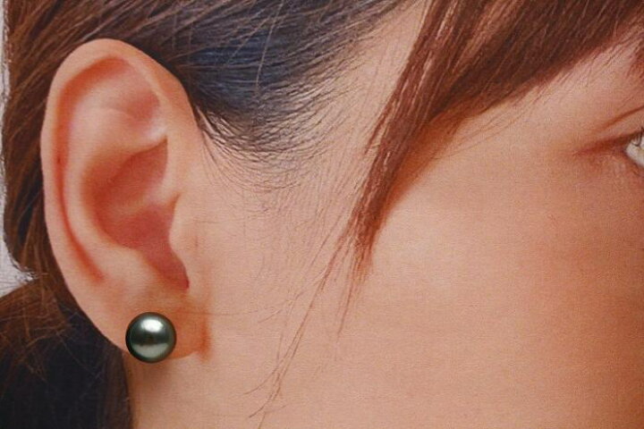 楽天市場】タヒチ黒蝶真珠パールピアス 10mm ブルーブラックカラー 