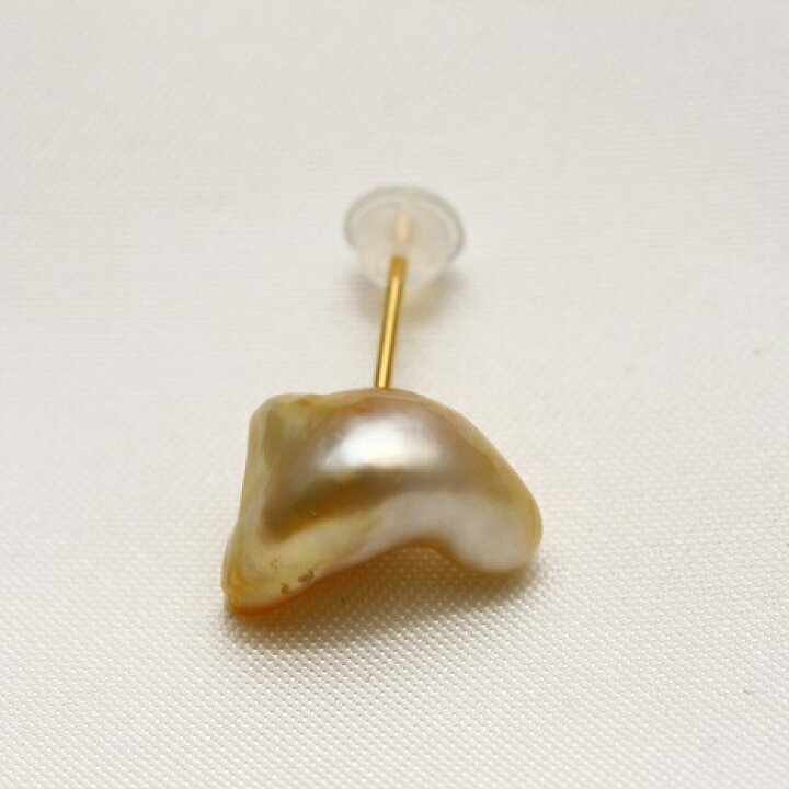 楽天市場】南洋白蝶真珠パールピアス ケシ シングルデザイン 12×8mm 