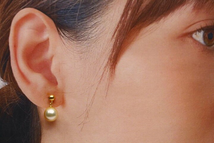 楽天市場】アコヤ真珠パールピアス 8.5-9.0mm グリーンピンクカラー 