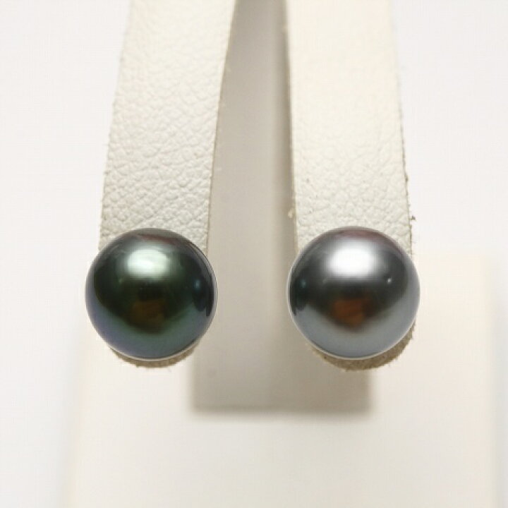 楽天市場】タヒチ黒蝶真珠パールピアス 7mm マルチカラー K14WG製 