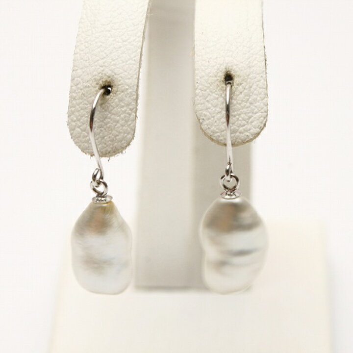 楽天市場】南洋白蝶真珠パールピアス ケシ 10×6mm ホワイトカラー 