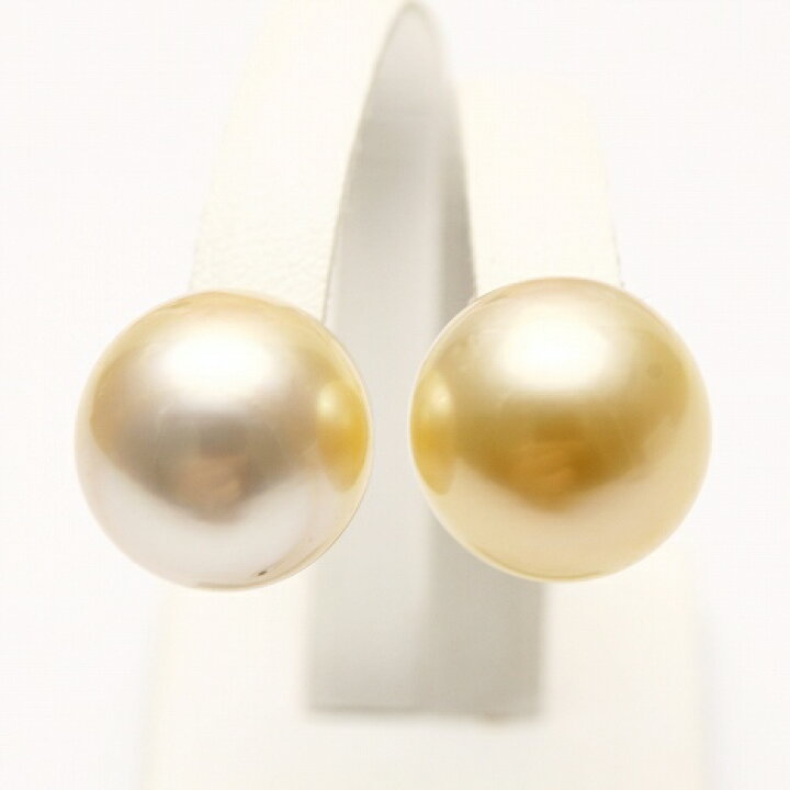楽天市場】南洋白蝶真珠パールピアス 13mm ナチュラルゴールドマルチ 