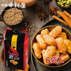 【公式】新宿カリー濃えび　6袋入【新宿中村屋 中村屋 カリー カレー おせんべい 詰め合わせ 特別 常温 常温保存 喜ぶ ギフト プレゼント 食品 あられ お菓子 新宿カリー 】