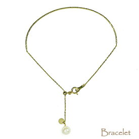 【ポイント10倍】パール ブレスレット バングル ベビーパール k10 10金 10k イエローゴールド 本真珠 あこや アコヤ スライド調整 送料無料 プレゼント ギフト ジュエリー ブラックフライデー