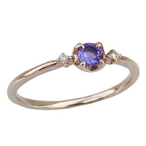 楽天市場】アメジストリング 紫水晶 k18 ピンクゴールド 指輪