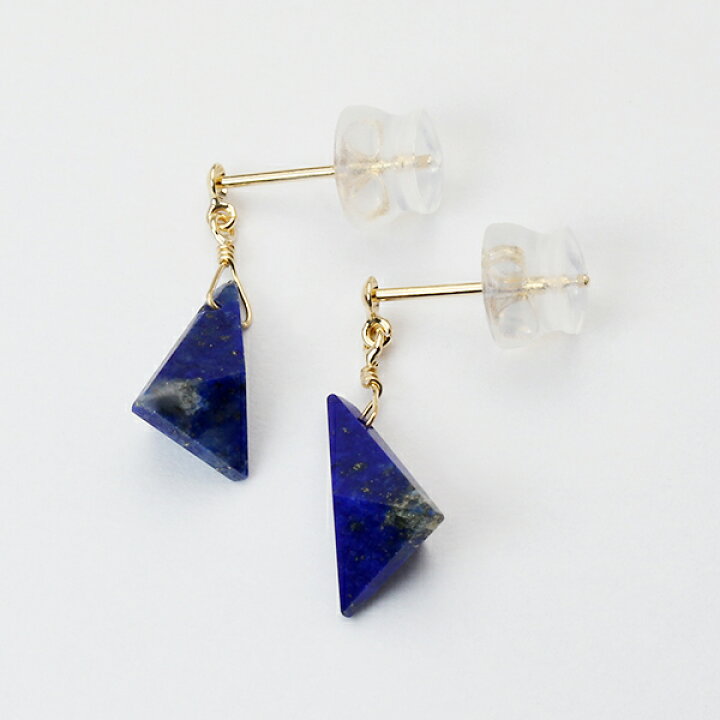 楽天市場】【10%OFF】ラピスラズリ ピアス スタッド k18 18k 18金 