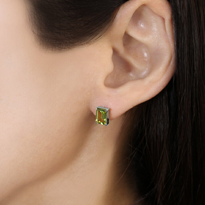 楽天市場】【10%OFF】ペリドット ピアス スタッド シンプル プラチナ 
