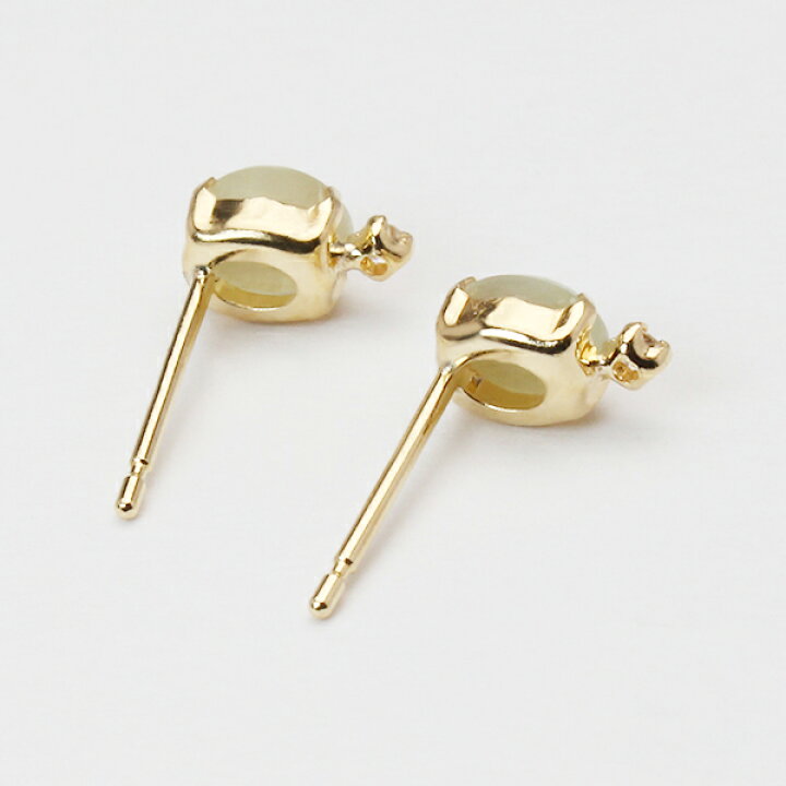 楽天市場】クリソベリルキャッツアイ ピアス k18 18k 18金 イエロー