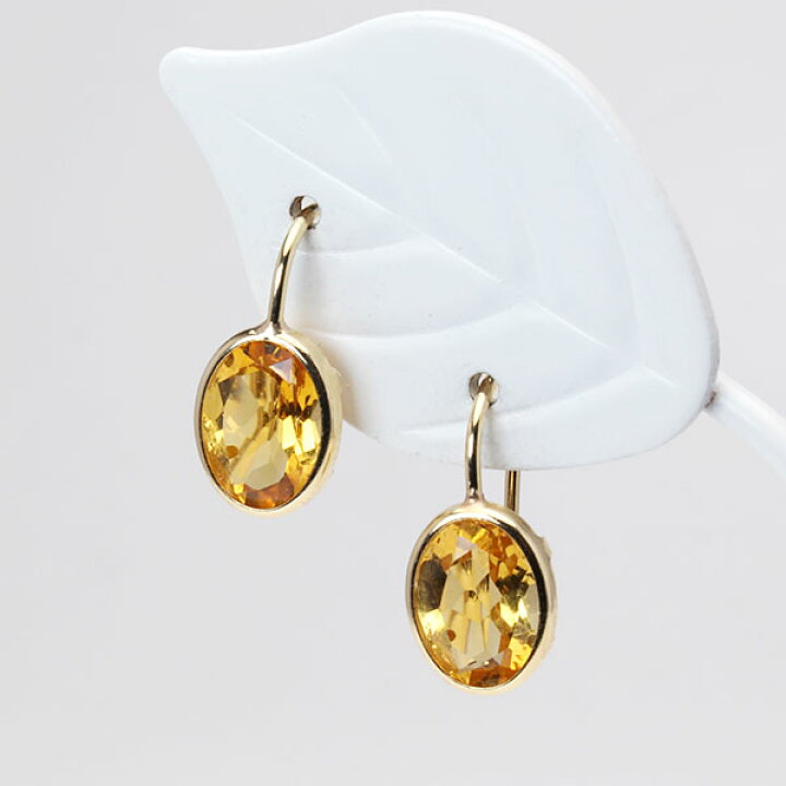 楽天市場】【決算セール ポイント10倍】シトリン ピアス フックピアス 