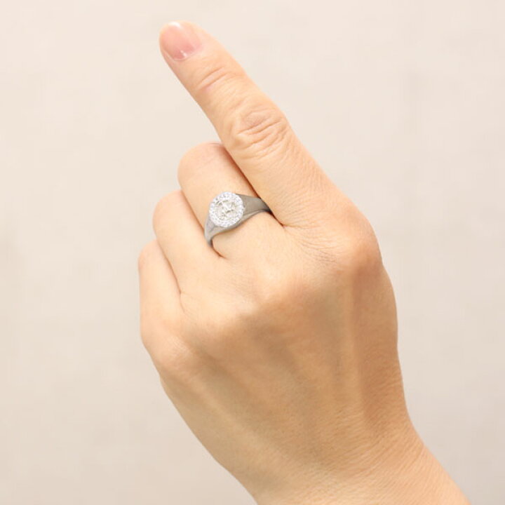 楽天市場】【10%OFF】ダイヤモンド リング 印台 k18 ホワイトゴールド 