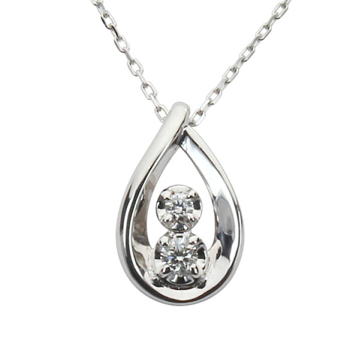 楽天市場】【10%OFF】ネックレス ダイヤモンド ホワイトゴールド k18 