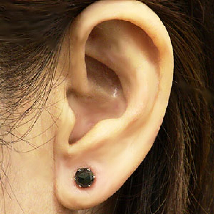 楽天市場】メンズ ピアス 片耳用 ブラックダイヤモンド 1.00ct pt900  