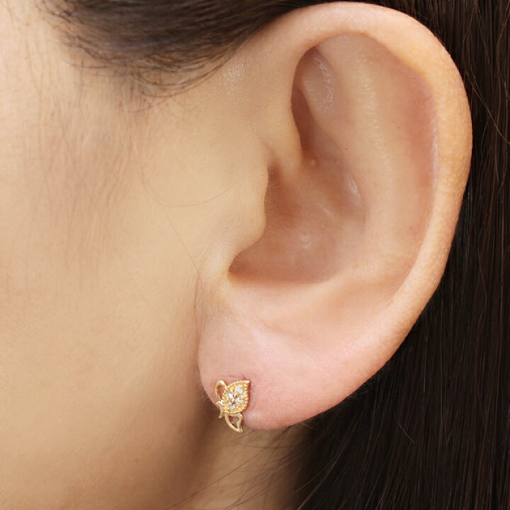 楽天市場】ダイヤモンド ピアス k18 18k 18金 イエローゴールド 