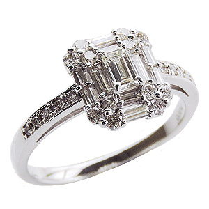 ダイヤモンドリング 婚約指輪 プラチナ エンゲージリング 指輪 ダイヤモンド 0.60ctアップ バケットカット ラウンドカット 送料無料 送料無料 誕生日 人気 おすすめ ギフト プレゼント 自分買い ご褒美