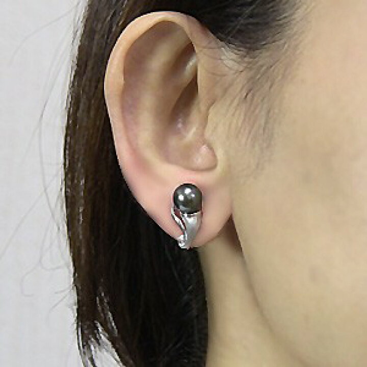 楽天市場】【10%OFF 3/11 1:59まで】イヤリング パール 黒真珠パール 