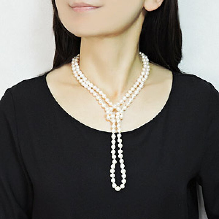 楽天市場】パール ネックレス ロングネックレス 真珠ネックレス 本真珠 