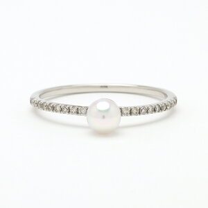 【ポイント10倍 10/27 9:59まで】パール リング 本真珠 あこや アコヤ 指輪 ダイヤモンド k10 10金 10k 4mm 4.5mm 一粒 ゴールド イエロー ピンク ホワイト フォーマル 冠婚葬祭 シンプル ユニセックス