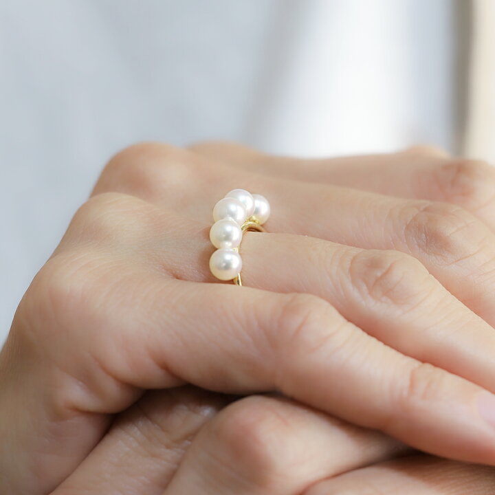 楽天市場】【ただいまポイント10倍中】k18 パール リング 18金 18k 