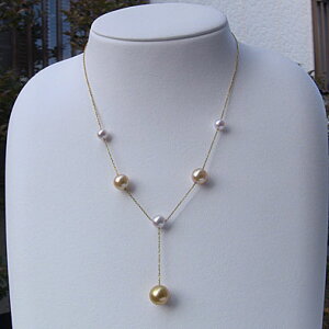 アコヤ本真珠・南洋白蝶真珠・パール・ペンダントネックレス・k18・ゴールド・角アズキチェーン付 送料無料 人気 おすすめ カジュアル トレンド プレゼント ギフト ジュエリー ハロウィン