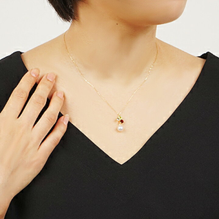 楽天市場】【10%OFF】パール ネックレス 真珠 ガーネット ペリドット 
