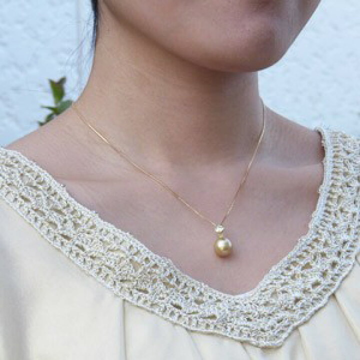 楽天市場】【10%OFF】南洋白蝶真珠 ペンダントネックレス ダイヤモンド 