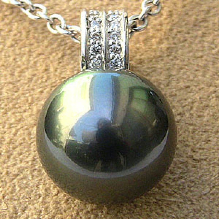 楽天市場】【10%OFF】パール ペンダントトップ 黒真珠パール pt900
