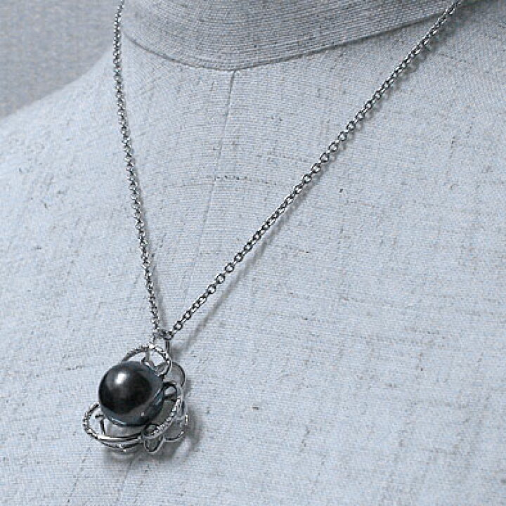 楽天市場】【10%OFF】ペンダントトップ ダイヤ k18 黒真珠 ブラック 