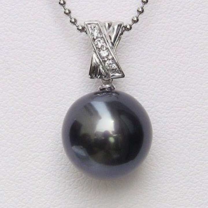 楽天市場】【10%OFF】パール ペンダントトップ k18 タヒチ黒蝶真珠 