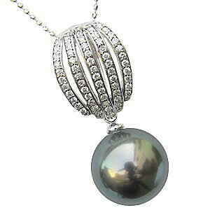 ペンダントトップ ダイヤ ネックレスペンダント 黒真珠パール ホワイトゴールドネックレス ダイヤモンド 人気 おすすめ カジュアル トレンド プレゼント ギフト ジュエリー ハロウィン