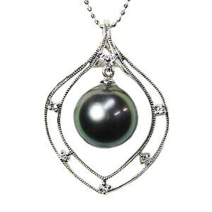 ネックレスペンダント 黒真珠パール pt900プラチナネックレス ダイヤモンド 送料無料 人気 おすすめ カジュアル トレンド プレゼント ギフト ジュエリー ハロウィン
