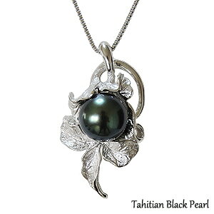 ネックレスペンダント レディース パール 黒真珠 ブラックパール 真珠ネックレス パールネックレス シルバー タヒチ黒蝶真珠 10mm 誕生日 パーティー 2次会 送料無料 人気 プレゼント ギフト