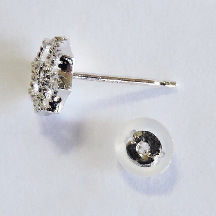 楽天市場】ダイヤモンド ピアス k18 18k 18金 ホワイトゴールド ダイヤ 