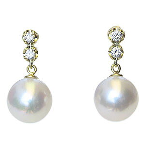 パール ピアス 18金 18k 18k 真珠 真珠 あこや本真珠 大珠 9mm k18 ゴールド ペア ダイヤモンド 送料無料 普段使い 人気 おすすめ カジュアル プレゼント ギフト ジュエリー ハロウィン