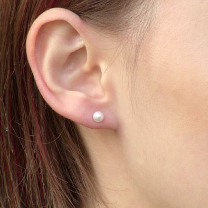 楽天市場】パールピアス 普段使い アコヤ本真珠 パール ピアス 4.5mm 