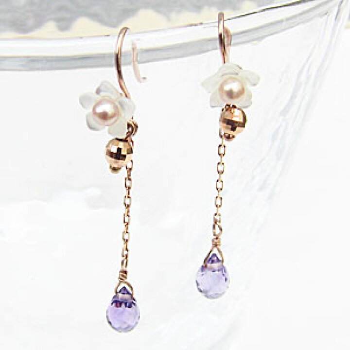 楽天市場】パール ピアス 18金 18k 18k チェーン 4WAYスタッド 淡水 