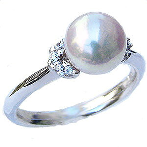 パール リング プラチナ pt900 真珠指輪 本真珠 あこや アコヤ 7mm ダイヤモンド レディース 送料無料 カジュアル 普段使い 冠婚葬祭 プレゼント ギフト ジュエリー ハロウィン