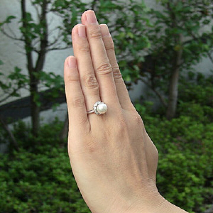 楽天市場】【10%OFF】パール リング プラチナ pt900 真珠 指輪 本真珠 