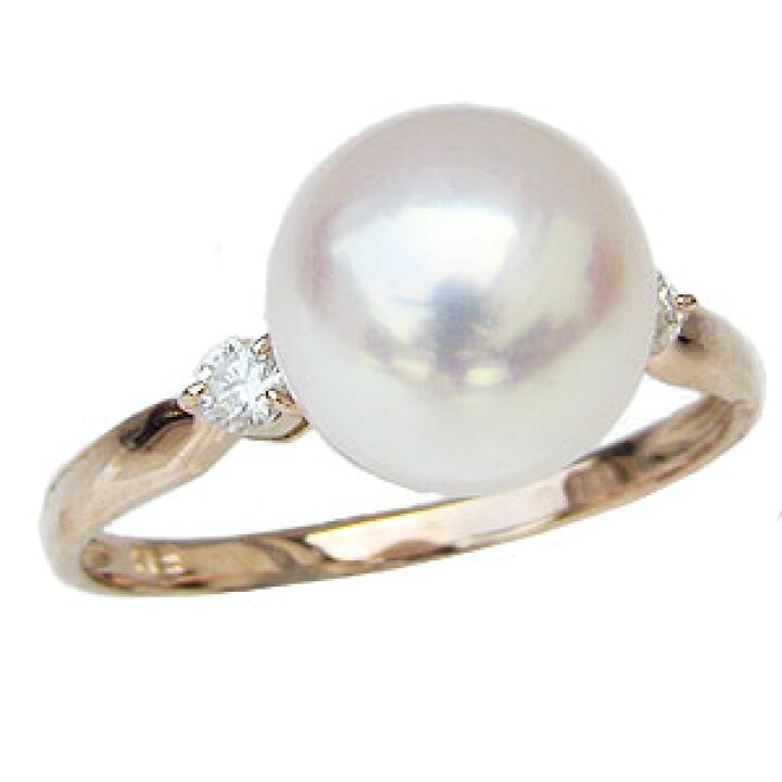 楽天市場】【ポイント10倍中】パール リング 花珠 あこや 18金 k18 18k  