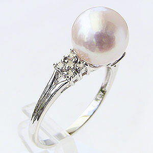 【ポイント10倍 10/27 9:59まで】パールリング 真珠 指輪 あこや本真珠 キュービックジルコニア シルバー 9mm アコヤ あこや 冠婚葬祭 ブライダル 保証書付 人気 おすすめ プレゼント ギフト ジ