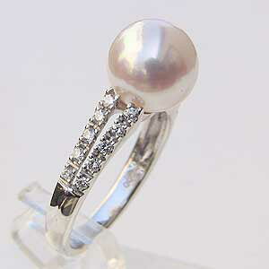 【ポイント10倍 10/27 9:59まで】パール リング プラチナ pt900 真珠指輪 本真珠 あこや アコヤ ダイヤモンド 冠婚葬祭 カジュアル 普段使い フォーマル プレゼント ギフト ジュエリー ハロウィン