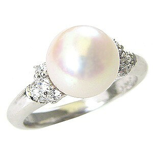 【ポイント10倍 10/27 9:59まで】指輪 花珠 パール リング パールリング 真珠 花珠真珠 純プラチナ pt999 あこや本真珠 9mm 大珠 ダイヤモンド レディース 冠婚葬祭 おすすめ カジュアル プレゼン