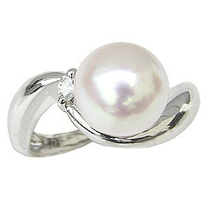 【ポイント10倍 10/27 9:59まで】パール リング 真珠指輪 レディース オーロラ花珠真珠 あこや アコヤ 本真珠 ダイヤモンド 0.05ct pt999 純プラチナ 冠婚葬祭 カジュアル 普段使い 送料無料 プレゼ