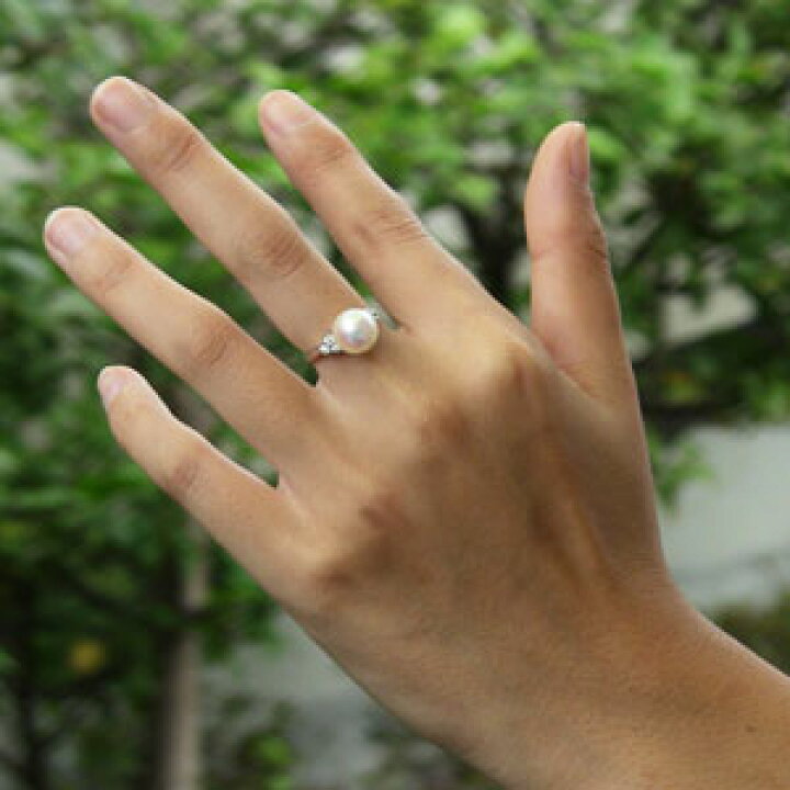 楽天市場】【10%OFF】パール リング プラチナ pt900 真珠 指輪 本真珠 